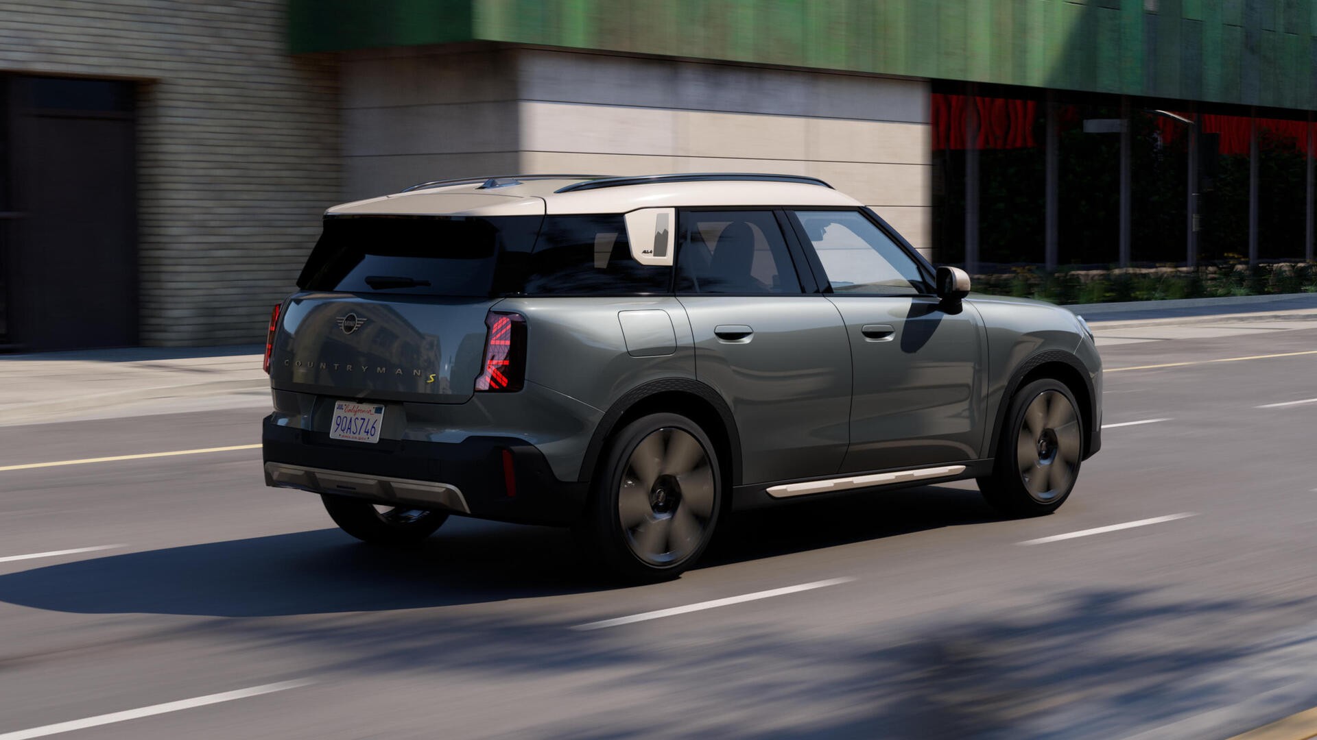 MINI Countryman elétrico na estrada.